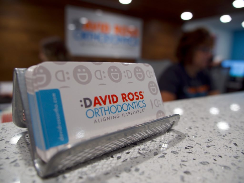 David Ross Orthodontics business cards