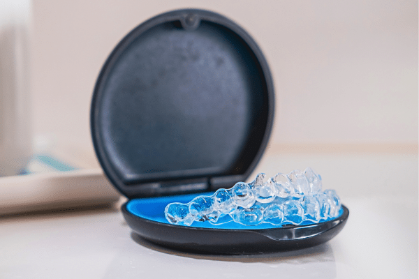 Invisalign clear aligners in case