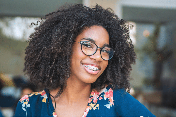 Woman with braces